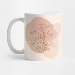 Bohemian Fiddle Leaf Fig Illustration Mug